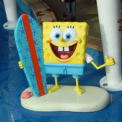 SpongeBob SquarePants welcomes kids on the Norwegian Breakaway. SpongeBob SquarePants welcomes kids on the Norwegian Breakaway.